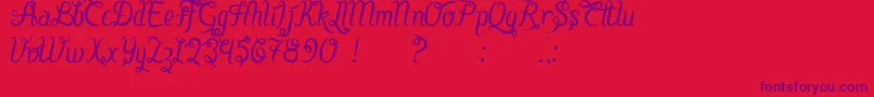 Fatchu Font – Purple Fonts on Red Background