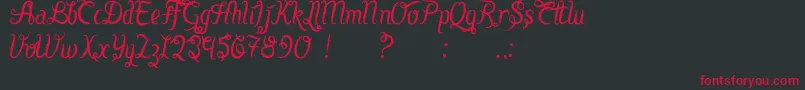 Fatchu Font – Red Fonts on Black Background