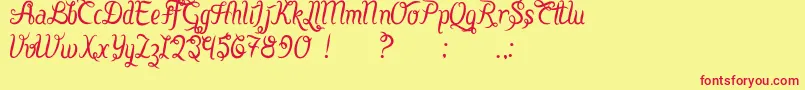 Fatchu Font – Red Fonts on Yellow Background