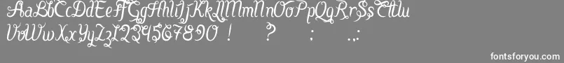 Fatchu Font – White Fonts on Gray Background