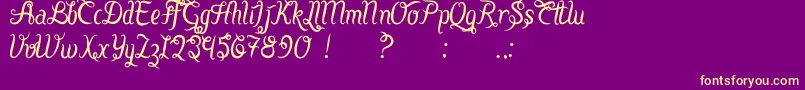 Fatchu Font – Yellow Fonts on Purple Background