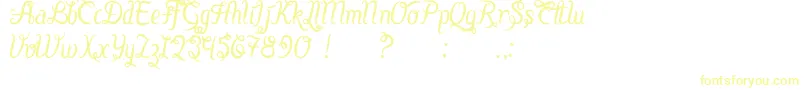 Fatchu Font – Yellow Fonts on White Background