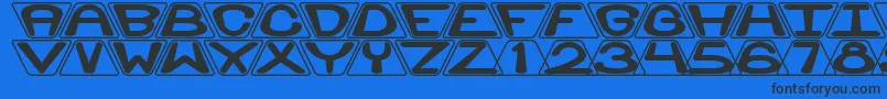 Zoidal Font – Black Fonts on Blue Background