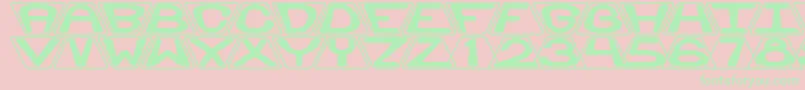 Zoidal Font – Green Fonts on Pink Background