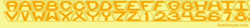 Zoidal Font – Orange Fonts on Yellow Background