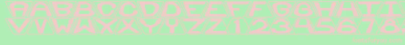 Zoidal Font – Pink Fonts on Green Background