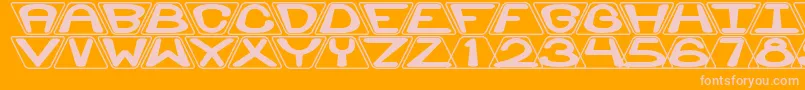 Zoidal Font – Pink Fonts on Orange Background