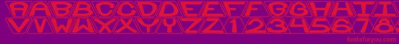 Zoidal Font – Red Fonts on Purple Background