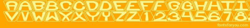 Zoidal Font – Yellow Fonts on Orange Background