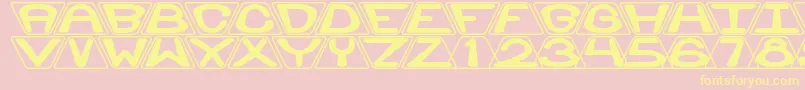 Zoidal Font – Yellow Fonts on Pink Background