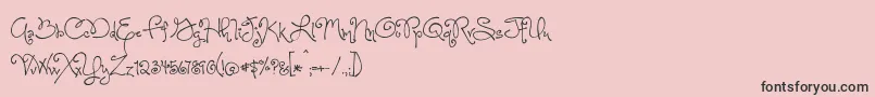 OneStarryNight Font – Black Fonts on Pink Background