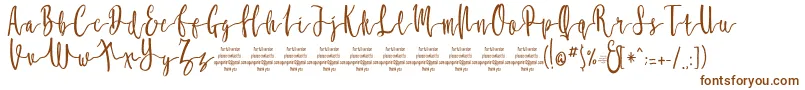 MollucaFree Font – Brown Fonts on White Background