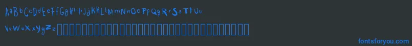 Traceme Font – Blue Fonts on Black Background