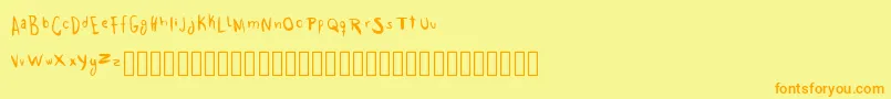 Traceme Font – Orange Fonts on Yellow Background
