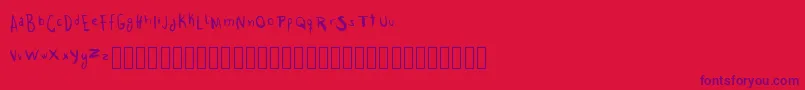 Traceme Font – Purple Fonts on Red Background