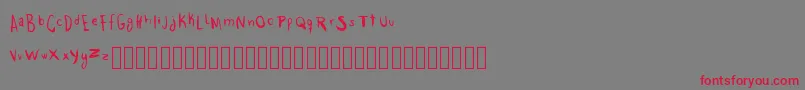 Traceme Font – Red Fonts on Gray Background