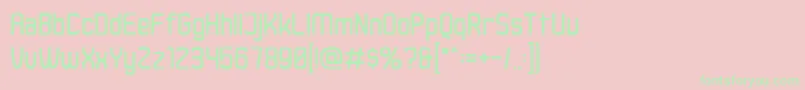 DusterRegular Font – Green Fonts on Pink Background