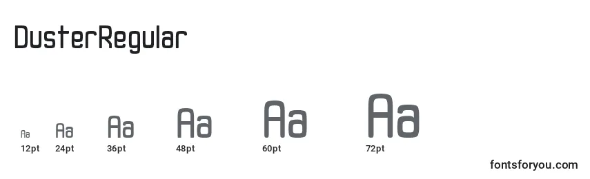 Größen der Schriftart DusterRegular