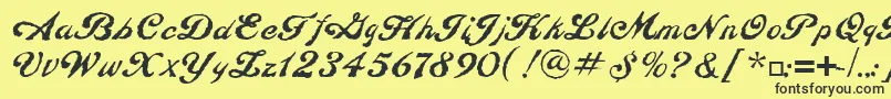 ConstitutionLtRegular Font – Black Fonts on Yellow Background