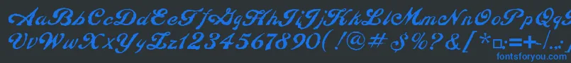 ConstitutionLtRegular Font – Blue Fonts on Black Background