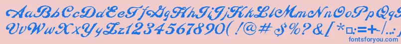 ConstitutionLtRegular Font – Blue Fonts on Pink Background