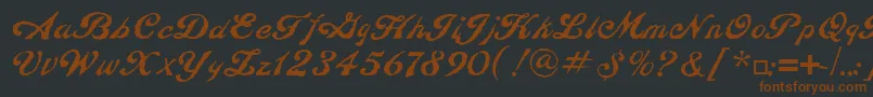 ConstitutionLtRegular Font – Brown Fonts on Black Background