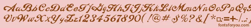 ConstitutionLtRegular Font – Brown Fonts on Pink Background