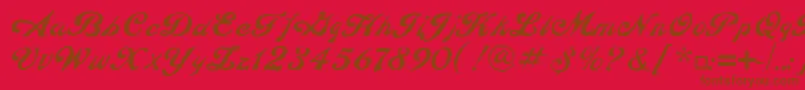 ConstitutionLtRegular Font – Brown Fonts on Red Background