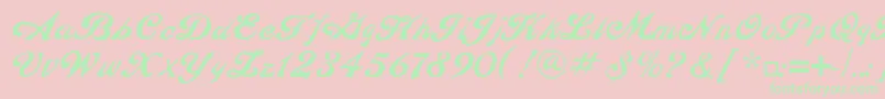 ConstitutionLtRegular Font – Green Fonts on Pink Background