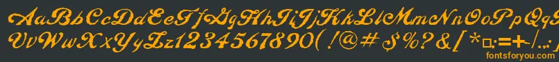 ConstitutionLtRegular Font – Orange Fonts on Black Background