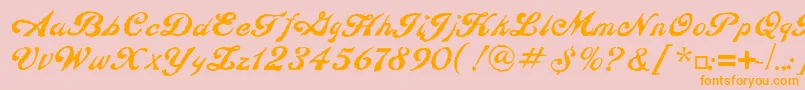 ConstitutionLtRegular Font – Orange Fonts on Pink Background