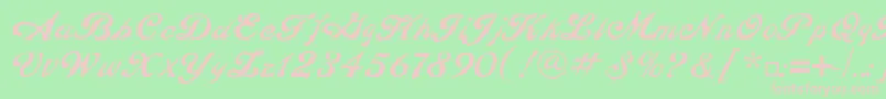 ConstitutionLtRegular Font – Pink Fonts on Green Background