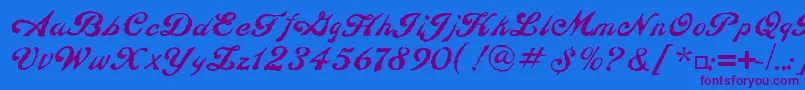 ConstitutionLtRegular Font – Purple Fonts on Blue Background