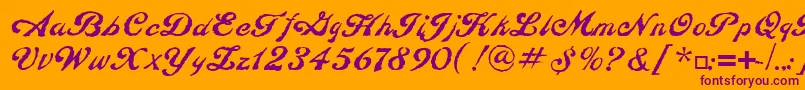 ConstitutionLtRegular Font – Purple Fonts on Orange Background