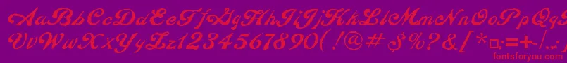 ConstitutionLtRegular Font – Red Fonts on Purple Background