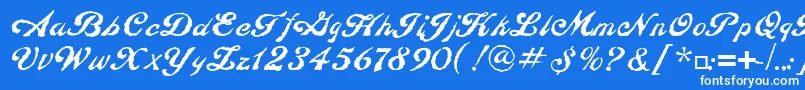 フォントConstitutionLtRegular – 青い背景に白い文字