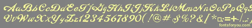 ConstitutionLtRegular Font – Yellow Fonts on Gray Background