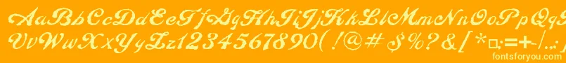 ConstitutionLtRegular Font – Yellow Fonts on Orange Background