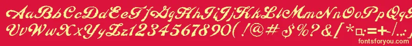 ConstitutionLtRegular Font – Yellow Fonts on Red Background