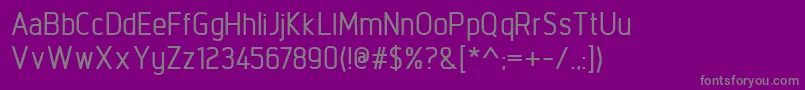 フォントIntropolMedium – 紫の背景に灰色の文字