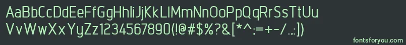 Fonte IntropolMedium – fontes verdes em um fundo preto