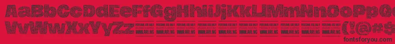 HierografblackPersonal Font – Black Fonts on Red Background