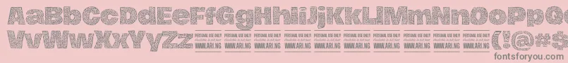 HierografblackPersonal Font – Gray Fonts on Pink Background