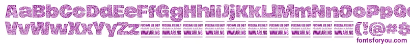 HierografblackPersonal Font – Purple Fonts on White Background