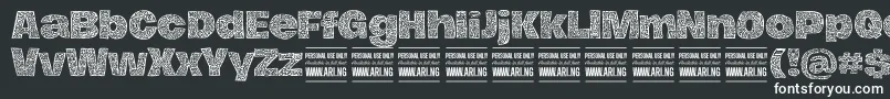 HierografblackPersonal Font – White Fonts on Black Background