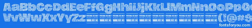 HierografblackPersonal Font – White Fonts on Blue Background