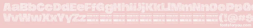 HierografblackPersonal Font – White Fonts on Pink Background