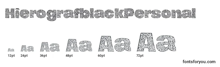HierografblackPersonal Font Sizes