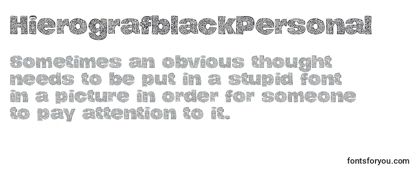 Review of the HierografblackPersonal Font