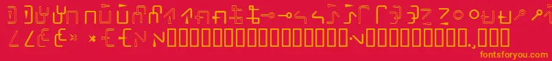 Rotate Font – Orange Fonts on Red Background